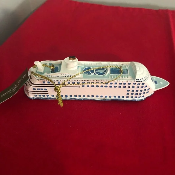 Kurt S Adler Cruise Ship Christmas Ornament - Picture 1 of 5